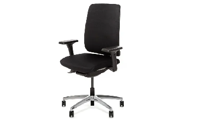 Кресло офисное DION/Ткань Черная/Крестовина Алюмин.