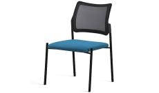 Кресло офисное без подл.Pinko-Mesh SLW 58/Ткань голубая/Ножки черные