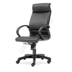 Кресло для руководителя с подголовником черный каркас Zele 1 кожзам 