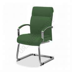 Кресло посетителя Аполло экокожа (темно-зеленая)