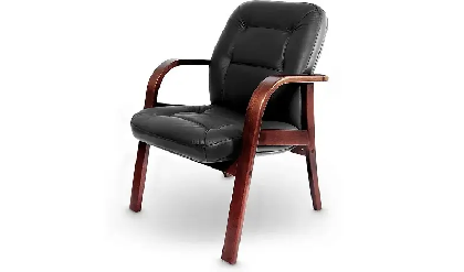 Кресло офисное Victoria D Темн.Орех/Натур. кожа/Черный