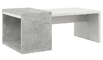 Стол кофейный Сосна бетон светлый 1200х600х450 BTN36161231 B-tone