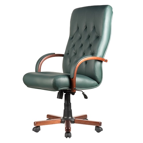 Кресло для руководителя зеленая кожа