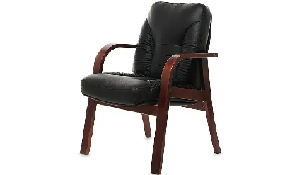 Кресло офисное Tango D Темн.Орех/Натур. кожа/Черный