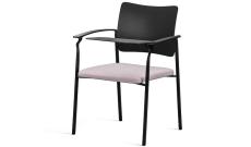 Кресло офисное со столик.Pinko Jade9502/Ткань серая/Пластик черный