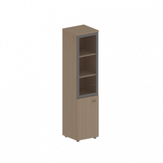Шкаф для документов узкий со стеклянной дверью в рамке левый 46x46x197 ПФ 786 Профи