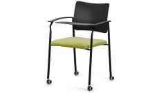 Кресло офисное со столик. на колес. Pinko Kiton 08/Ткань Зеленая/Пластик черный