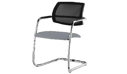 Кресло офисное Urban Mesh Jade9502/Ткань серая/Полозья хром