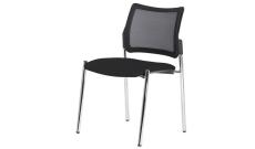 Кресло офисное без подл.Pinko-Mesh SLW 50/Ткань черная/Ножки хром