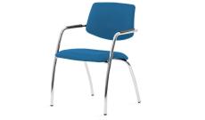Кресло офисное с подл. Urban SLW 58/Ткань голубая/Ножки хром