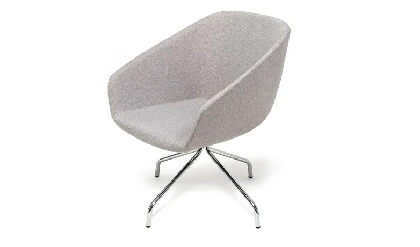 Кресло офисное ALMA Ivory WM 160/Войлок серый/Ножки металл.