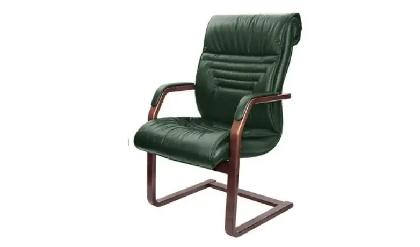 Кресло офисное Basel C Темн.Орех/Натур. кожа/Темн.Зеленый