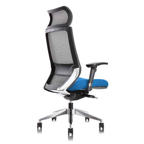 Кресло для руководителя с подголовником Vertu ткань AL/TM
