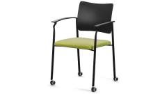Кресло офисное с подл.на колес. Pinko Kiton 08/Ткань Зеленая/Пластик черный