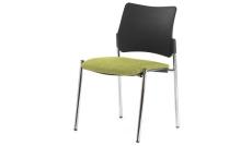 Кресло офисное без подл.Pinko Kiton 08/Ткань зеленая/Ножки хром