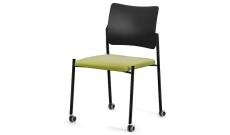 Кресло офисное без подл.на колес. Pinko Kiton 08/Ткань зеленая/Пластик черный