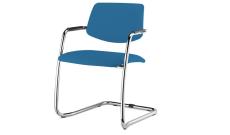 Кресло офисное Urban SLW 58/Ткань голубая/Полозья хром