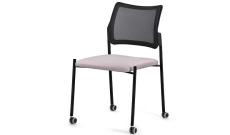 Кресло офисное без подл. на колес. Pinko-Mesh Jade9502/Ткань серая/Ножки черные