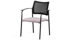 Кресло офисное с подл.Pinko-Mesh Jade9502/Ткань серая/Ножки черные