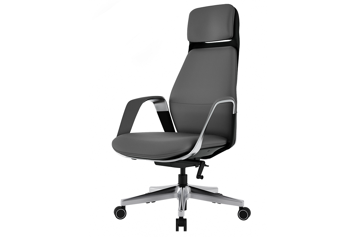 Кресло руководителя Гермес Алюминий/Кожа/Экокожа с ценой в каталоге интернет-магазина офисной мебели Эргомебель