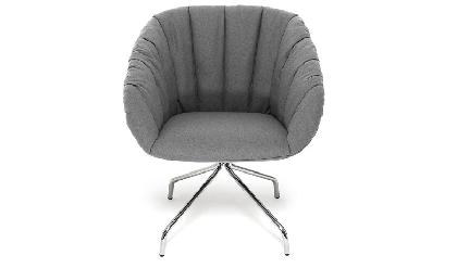 Кресло офисное ALMA WM 160/Войлок серый/Ножки хром
