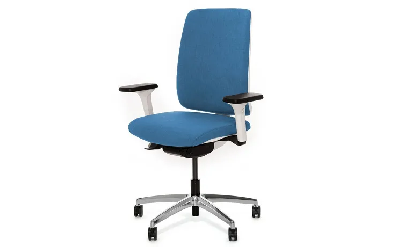 Кресло офисное DION W/Ткань Голубая/Крестовина Алюмин.