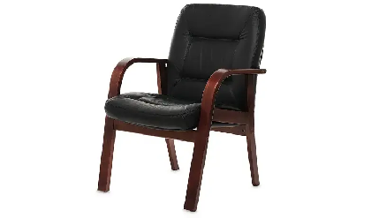 Кресло офисное Senator D Темн.Орех/Натур. кожа/Черный