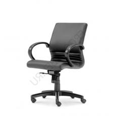 Кресло без подголовника черный каркас Zele 1 кожзам