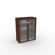 Шкаф для документов средний со стеклянными дверьми 960x460x1210 ПР 312 Премьер