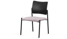 Кресло офисное без подл.Pinko Jade9502/Ткань серая/Пластик черный