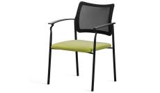Кресло офисное с подл.Pinko-Mesh Kiton 08/Ткань зеленая/Ножки черные