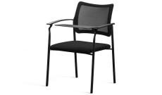 Кресло офисное со столик. Pinko-Mesh SLW 50/Ткань черная/Ножки черные