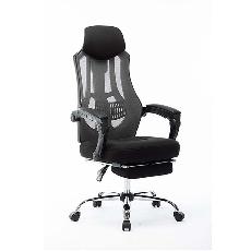 Кресло офисное Norden 007 (черный пластик / черная ткань / черная сетка)
