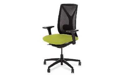 Кресло офисное DION Mesh/Ткань Зеленая/Сетка Черная/Крестовина Черная