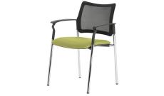 Кресло офисное с подл. Pinko-Mesh Kiton 08/Ткань зеленая/Ножки хром
