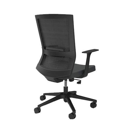 Кресло для персонала Iron с фиксированными подлокотниками черный каркас ткань CW 