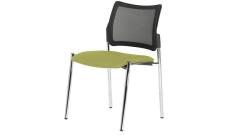 Кресло офисное без подл.Pinko-Mesh Kiton 08/Ткань зеленая/Ножки хром