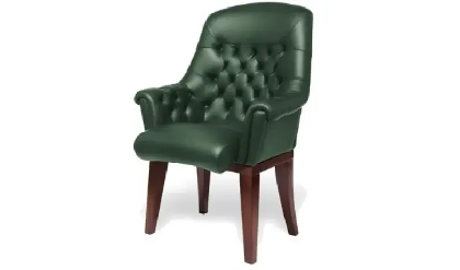 Кресло посетителя BD Zurich Темн.Орех/Натур. кожа/Темн.Зеленый